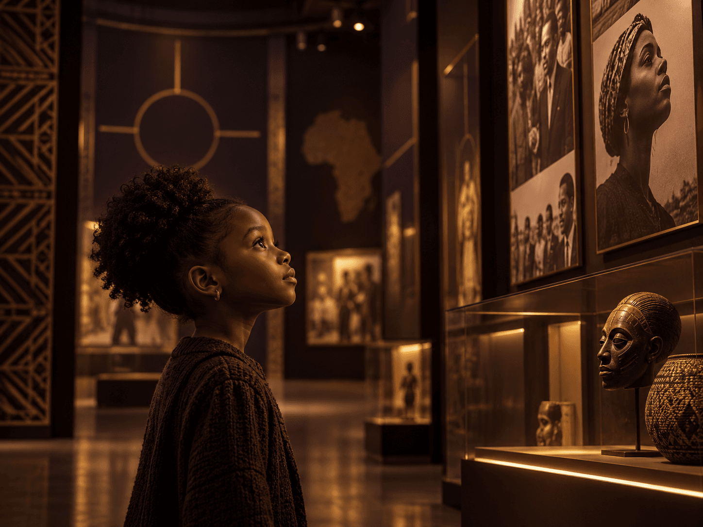 Museum gallery visitors